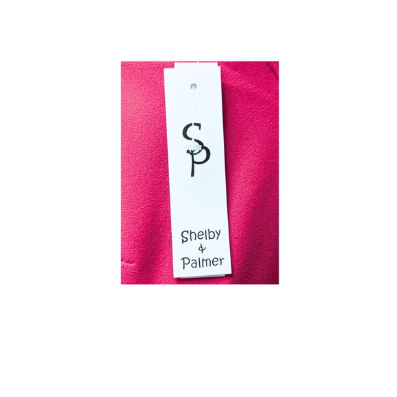 Shelby & Palmer Hot Pink Ruched Sheath Dress – Size 8 NWT – Holiday Party Ready - Picture 5 of 7